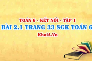 Bài 2.1 trang 33 SGK Toán 6 tập 1 Kết nối tri thức